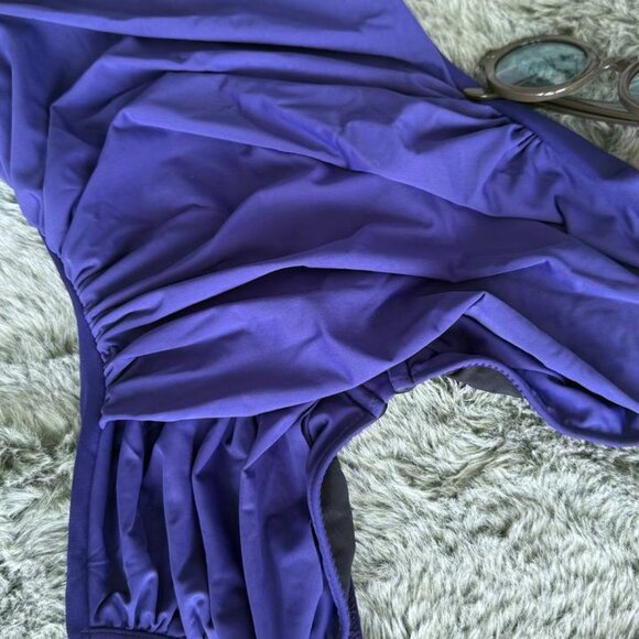 Miraclesuit One Piece Swimsuit Size 12 | Shaping Tummy Control Purple Ruched Dra - Picture 4 of 9